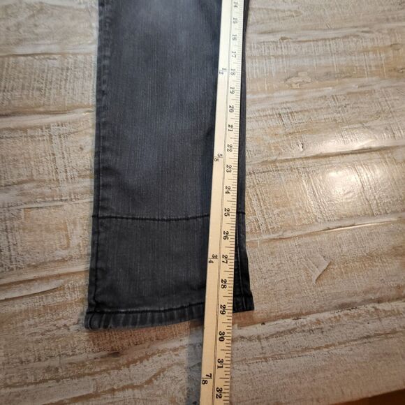 MELISSA MCCARTHY SEVEN 7 Womens 22W Black Skinny Jeans Distressed Fleece Accents - Picture 7 of 11